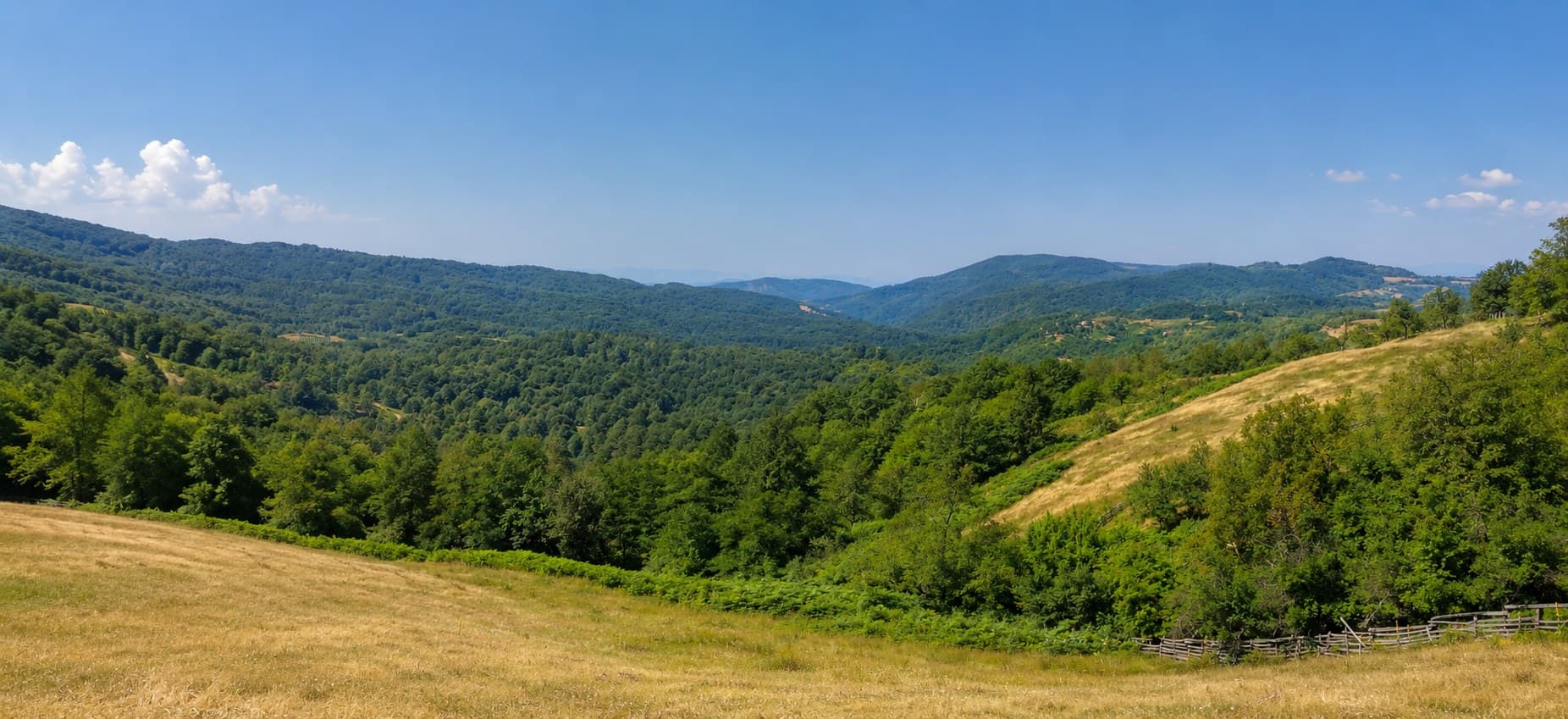 The Planina hills in western Serbia